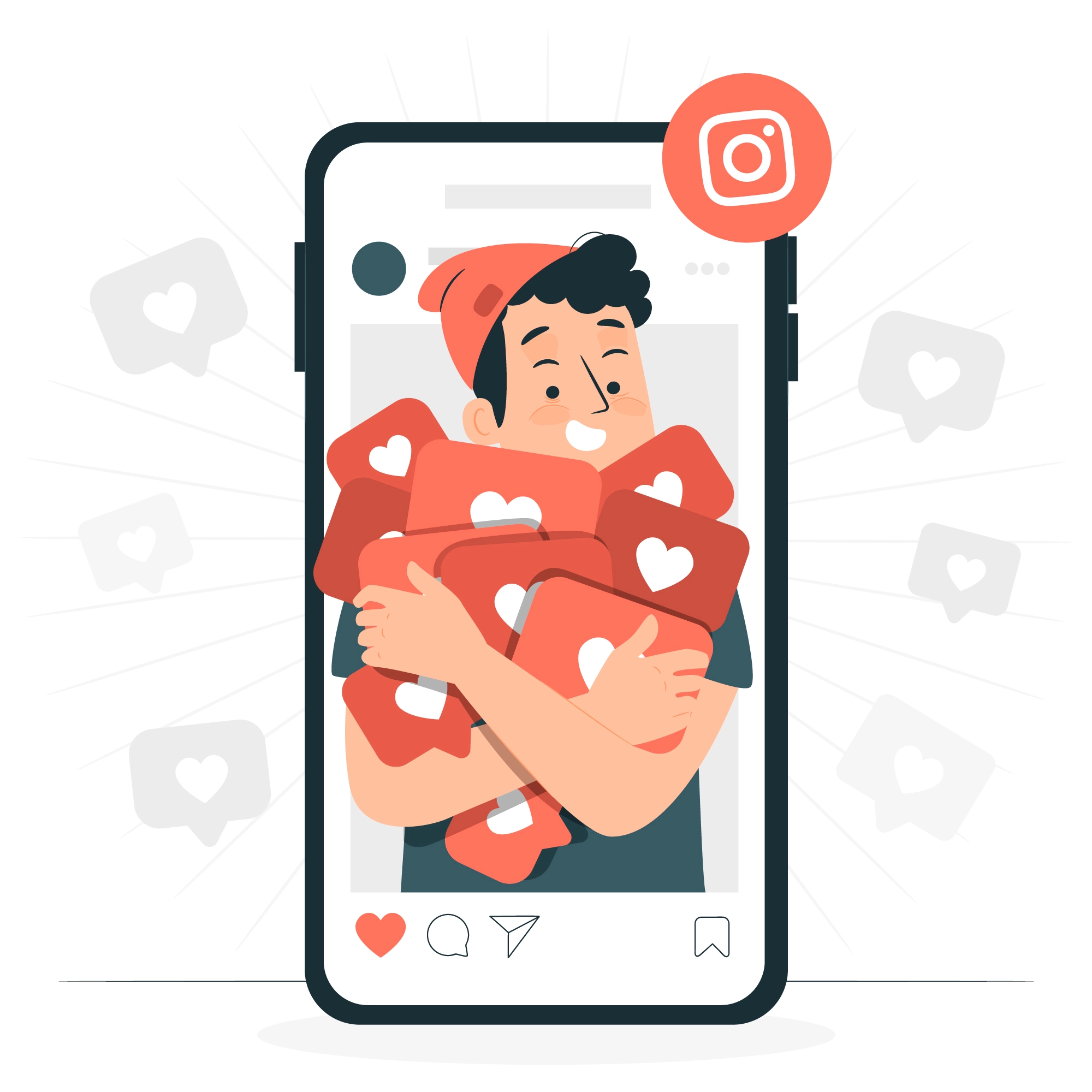 Abstract Instagram themed background